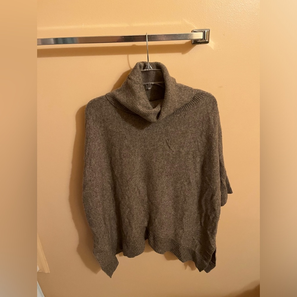 Beryll 100% cashmere cowl neck pullover sweater in light brown